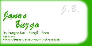 janos buzgo business card