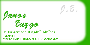 janos buzgo business card